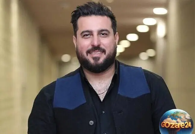 تصویر قدیمی و سیاه‌وسفید از محسن کیایی در سن 24 سالگی با استایل دهه هفتادی و عناصر پاییزی