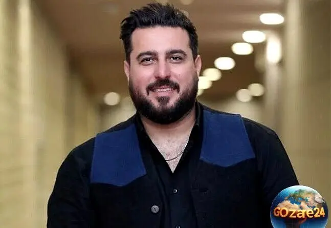 تصویر قدیمی و سیاه‌وسفید از محسن کیایی در سن 24 سالگی با استایل دهه هفتادی و عناصر پاییزی