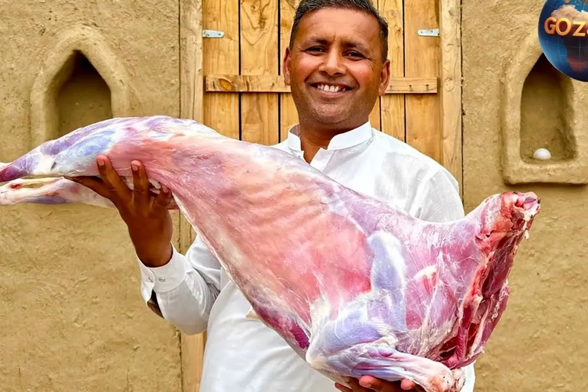 سفر به روستاهای پاکستان: تماشای پخت بریانی بره توسط آشپز معروف در دل طبیعت + فیلم