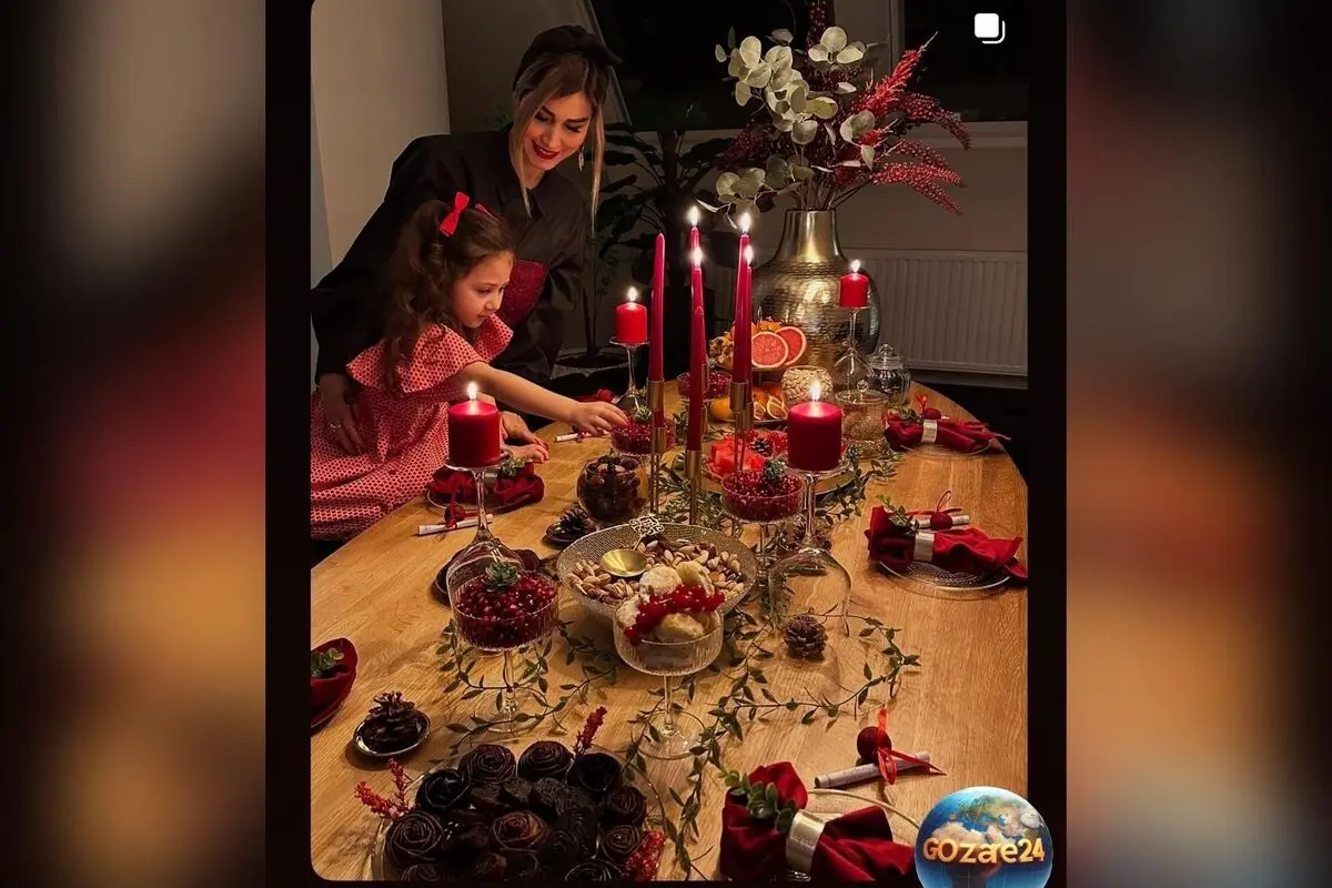 گرد و خاک حسابی و جشن پاییزی سپیده بزمی‌پور با میز شاهانه و غذاهای عاشقانه برای تولد شاهرخ استخری