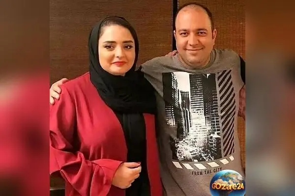 چیدمان مجلل و شاهانه میز شب یلدای نرگس محمدی در زیر درخت خرمالو + عکس