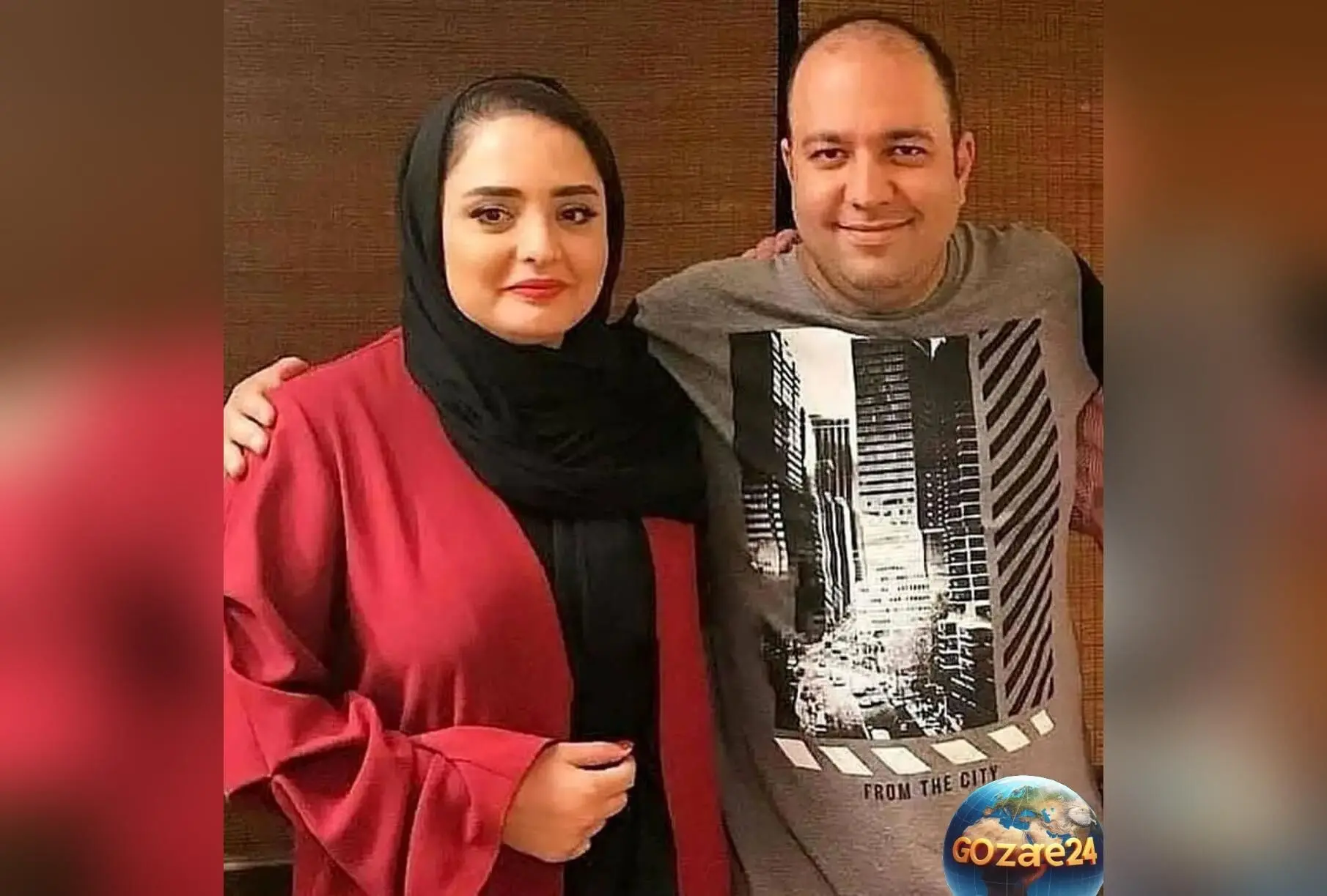 چیدمان مجلل و شاهانه میز شب یلدای نرگس محمدی در زیر درخت خرمالو + عکس