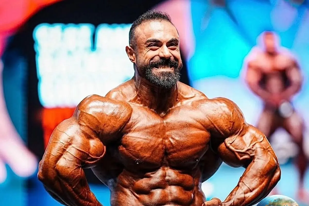 تصویر جدید و فوق‌کات بهروز تابانی، قهرمان تبریزی بدنسازی، در روزهای پایانی مسابقات دبی پرو