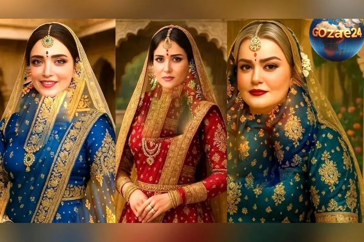 عکس‌های هنری و فانتزی خانم بازیگر ایرانی در لباس هندی با طراحی هوشمندانه