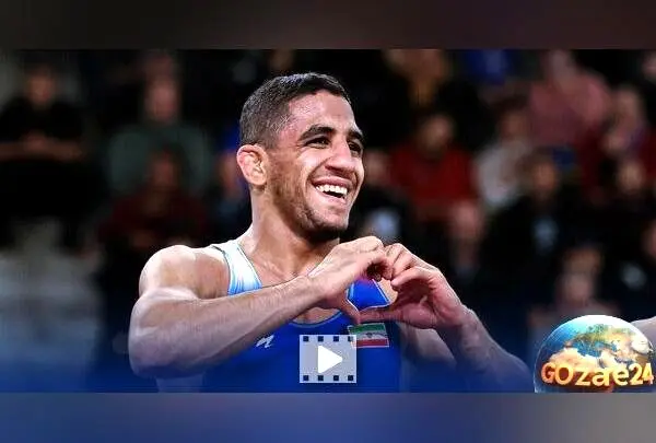 رحمان عموزاد با درخشش در فینال جهانی، مدال طلای وزن خود را کسب کرد و همسرش در لحظه شادی و اشک، نوزاد در بغل دارد | ویدیو و جزئیات