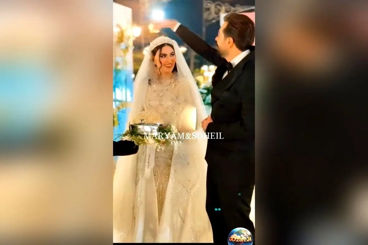 لحظه دیدار عاشقانه مریم مومن و سهیل قاصدی در روز عروسی؛ ویدیوی ویرال اولین لحظه دیدار این زوج هنری