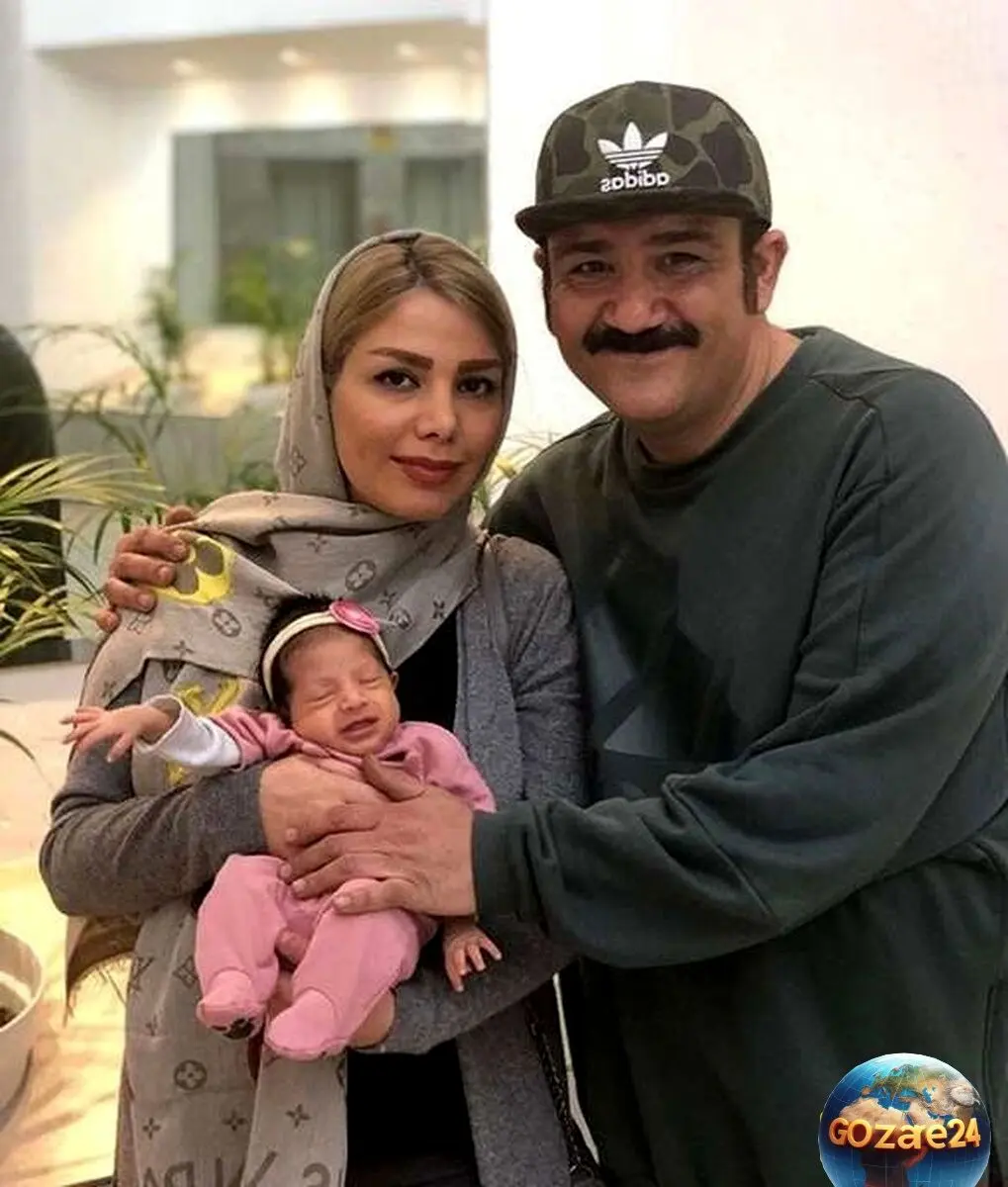 تولد ساده و شیک مهران غفوریان در کنار همسر و دخترش با کیک خلاقانه اوستا قناد و لحظه‌های شیرین هانای شیطون