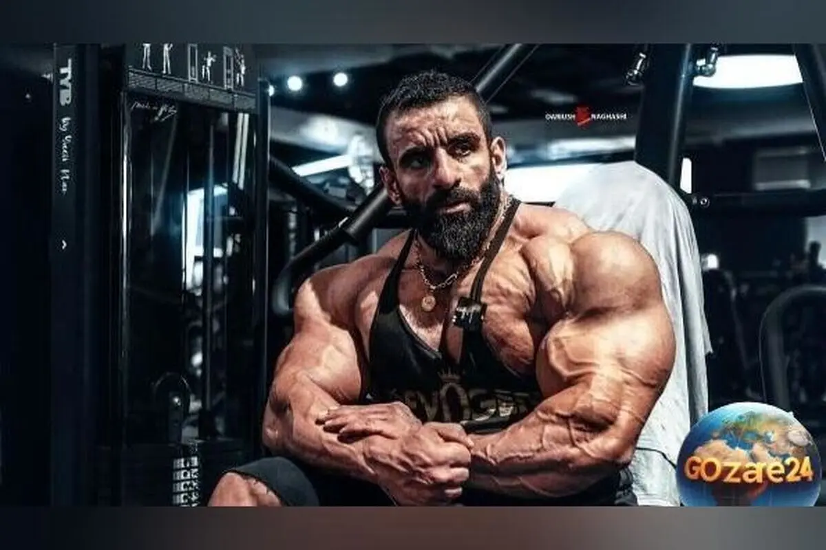 هادی چوپان با تمرینات طاقت‌فرسا و اجرای قطعه "ای لشکر صاحب زمان (عج) آماده‌باش" برای مسابقه مستر المپیا