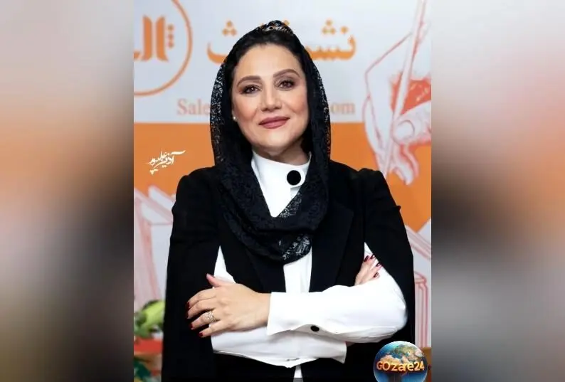 بررسی استایل شیک شبنم مقدمی در جشن امضای کتاب با ترکیب رنگ‌های پایه، روسری گیپور و میکاپ گرم