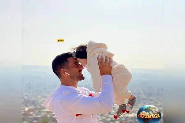 تصویر دلنشین کاپیتان تیم ملی ایران احسان حاج‌صفی با دخترش در راه بازگشت به وطن پس از قهرمانی در یونان