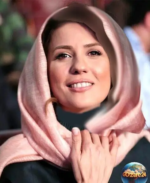 استایل مونوکروم و دخترانه سارا بهرامی در شب افتتاحیه با لباس مخمل مشکی و حجاب کامل