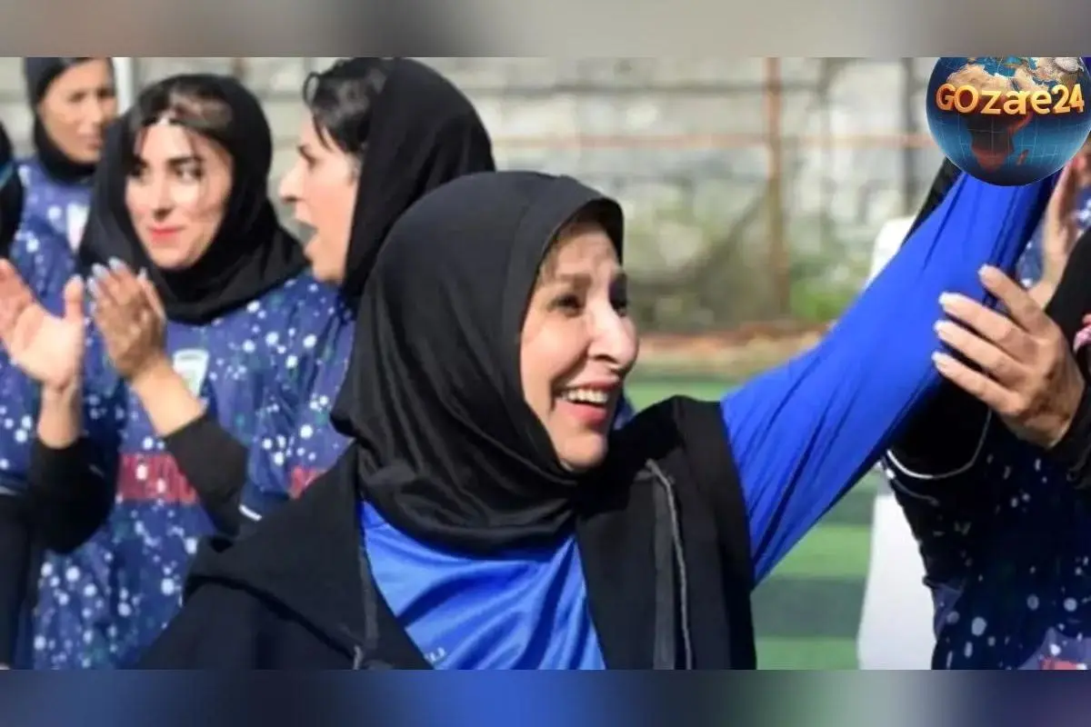 رونمایی ستاره جدید فوتبال زنان ایران مرجانه گلچین در مسابقه دوستانه هنرمندان و پیشکسوتان در بندر انزلی