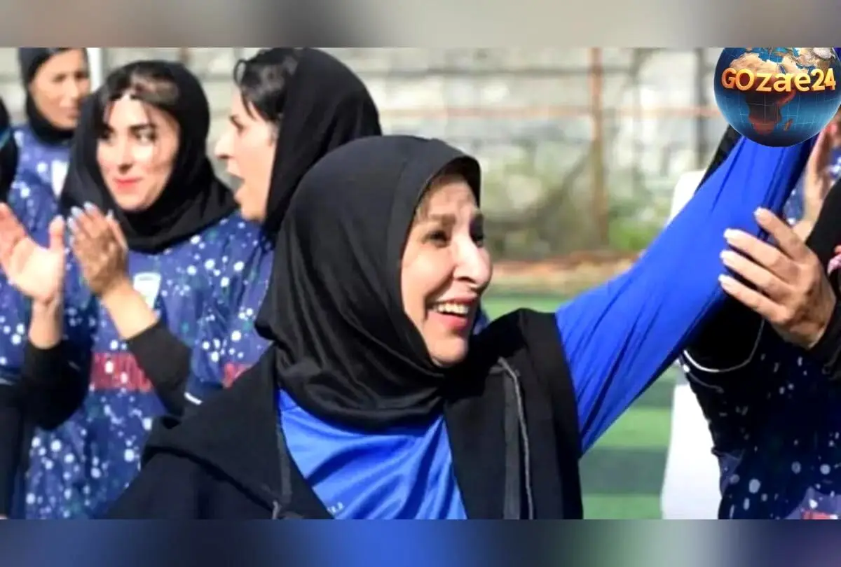رونمایی ستاره جدید فوتبال زنان ایران مرجانه گلچین در مسابقه دوستانه هنرمندان و پیشکسوتان در بندر انزلی