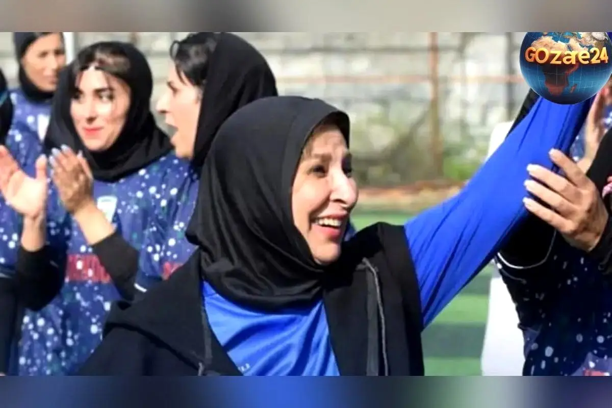 رونمایی ستاره جدید فوتبال زنان ایران مرجانه گلچین در مسابقه دوستانه هنرمندان و پیشکسوتان در بندر انزلی