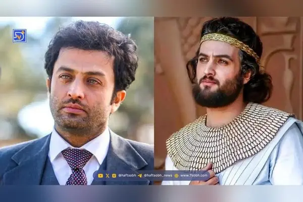 تصویر نادر از پشت صحنه سریال یوسف پیامبر؛ تمرین شمشیرزنی مصطفی زمانی و فرج‌الله سلحشور در حال هدایت بازیگران