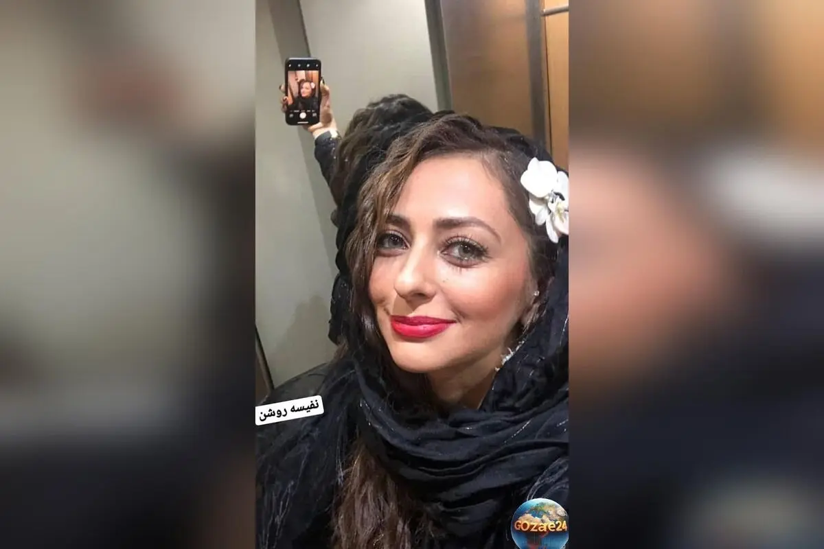 نفیسه روشن با ظاهر متفاوت و عکس جدید از خود در کنار خودروی هوشمند و لوکس خارجی