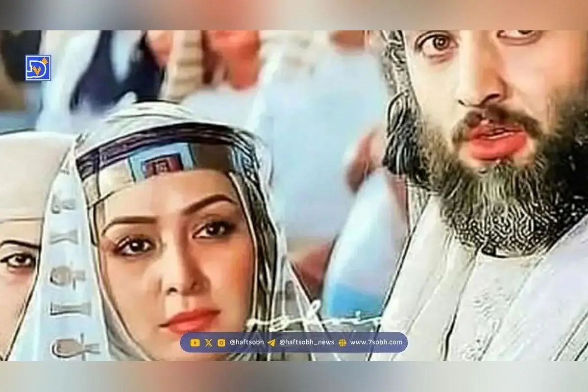 تصویر پشت‌صحنه ازدواج شهید بابایی در سریال «شوق پرواز» با بازی الهام حمیدی در نقش همسر شهید