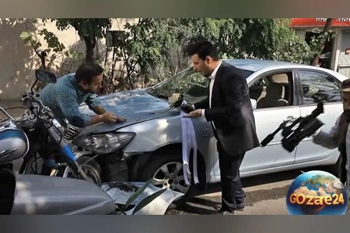 ویدیو خنده‌دار و دیدنی: جواد عزتی در تعقیب عروس با موتور در سریال «دردسرهای عظیم»