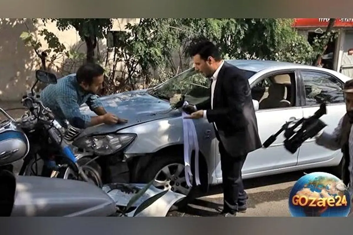 ویدیو خنده‌دار و دیدنی: جواد عزتی در تعقیب عروس با موتور در سریال «دردسرهای عظیم»