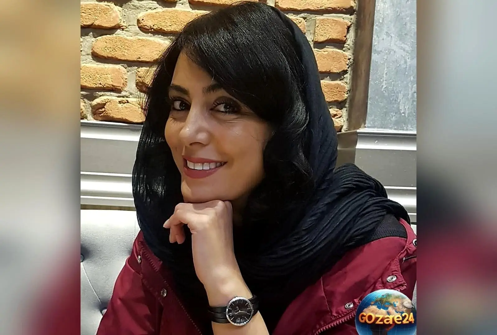 نیلوفر شهیدی در هوای سرد کنار پدرش زیر شکوفه‌های درخت در لحظاتی دلنشین و خاص