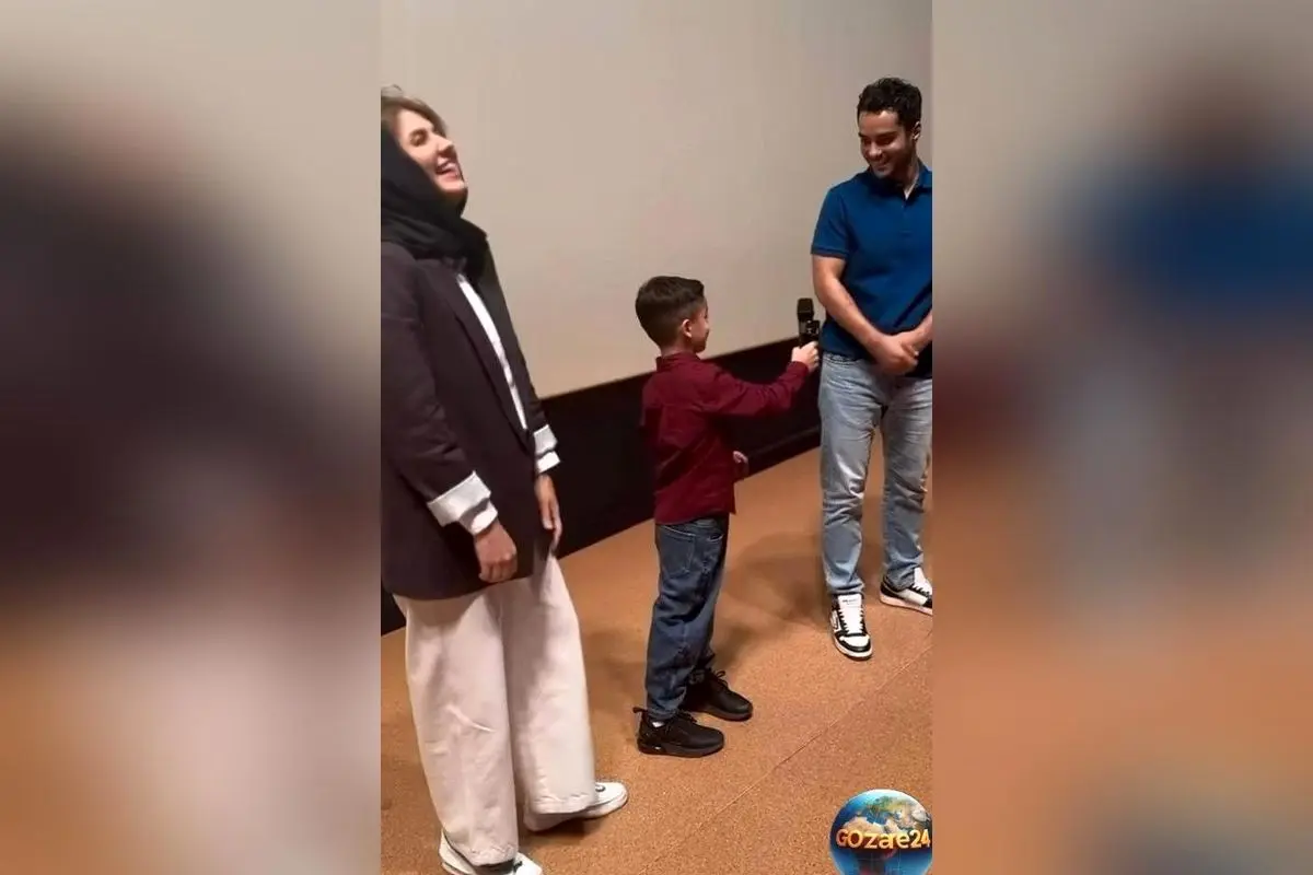 اکران ویژه فیلم «پول پارتی» در مشهد با حضور ساعد سهیلی، گلوریا هاردی و فرزندشان هامون + واکنش جالب آقا هامون