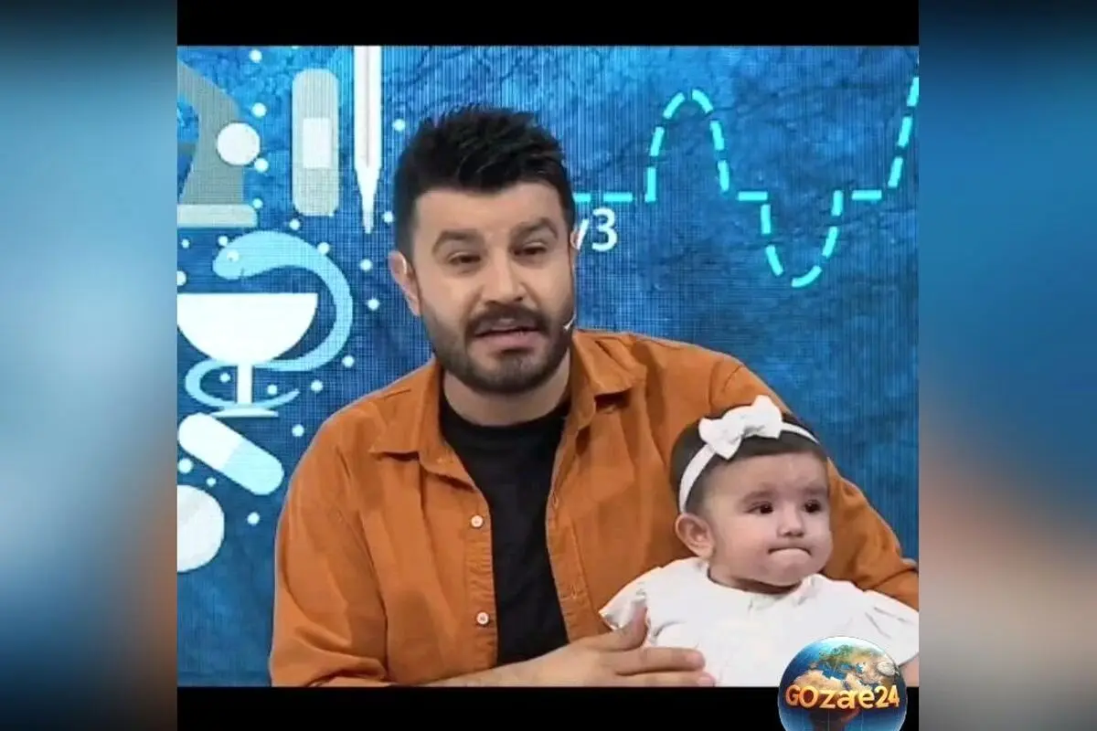 رونمایی هیجان‌انگیز مجری معروف از دختر ۸ ماهه‌اش در برنامه زنده تلویزیون + واکنش جالب همسر و حواشی جذاب