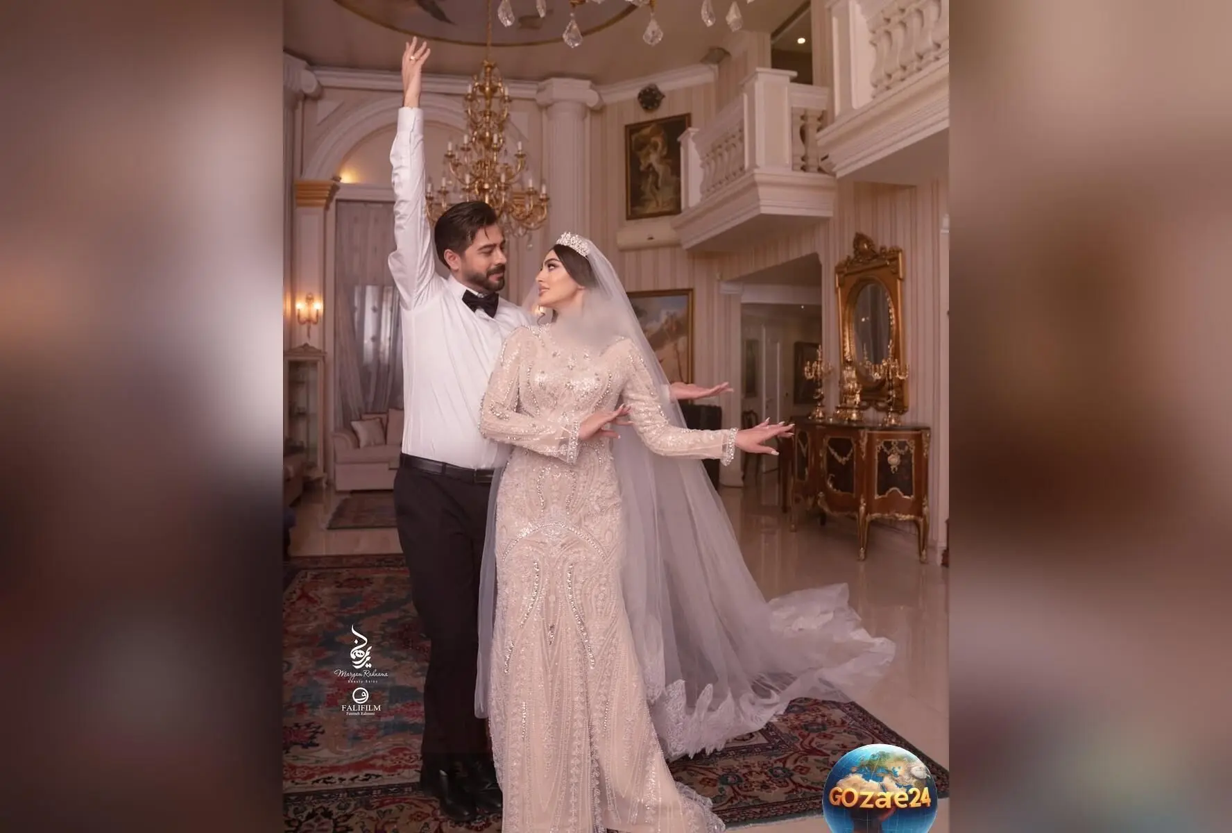 تصویر خاص روز عقد سهیل قاصدی و مریم مومن؛ لحظه‌ای عاشقانه و بی‌نظیر در روز زن