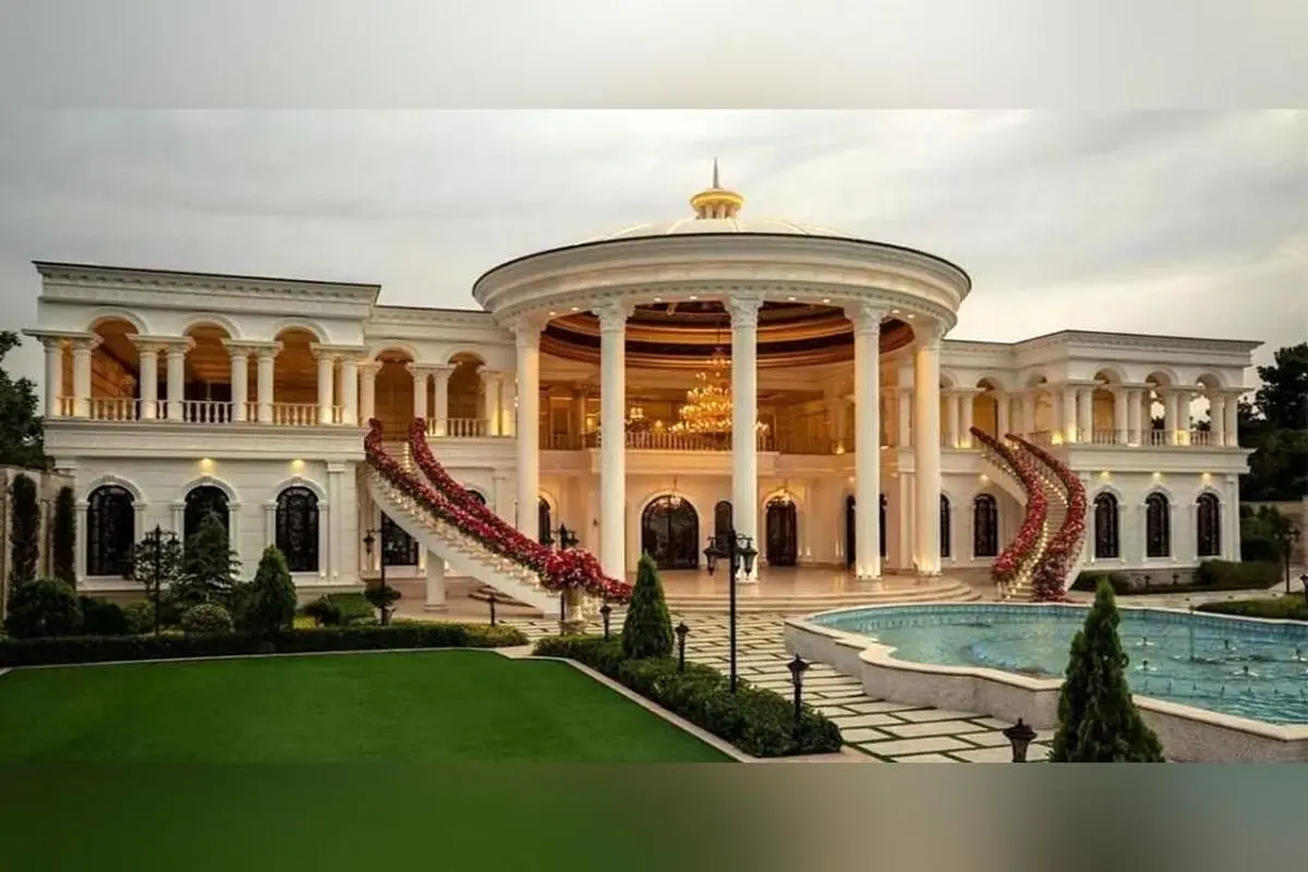 عروسی کاپیتان پرسپولیس در کاخ مجلل نئوکلاسیک با طراحی اروپایی و فضای باغی وسیع | فیلم‌برداری سریال «دل» در این عمارت لوکس