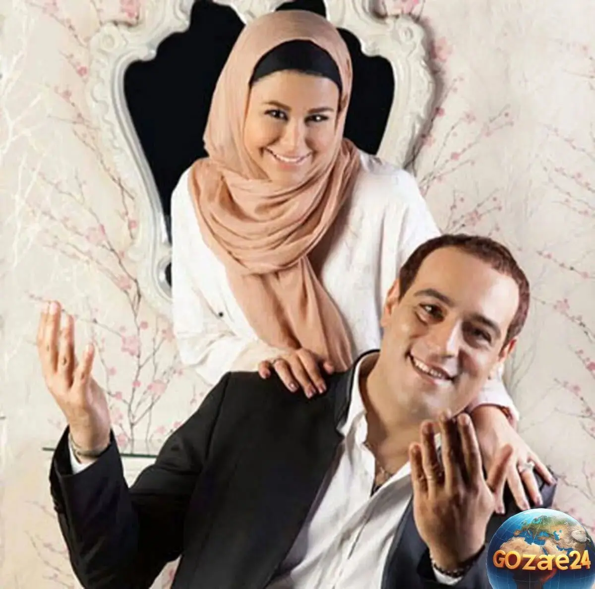 عروس داریوش ارجمند در حیاط خانه با حوض بزرگ پر از ماهی‌های قرمز + تصاویر بالکن و منظره دیدنی
