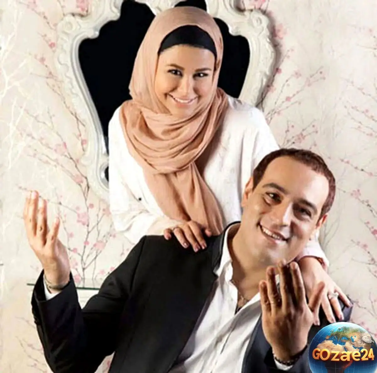 عروس داریوش ارجمند در حیاط خانه با حوض بزرگ پر از ماهی‌های قرمز + تصاویر بالکن و منظره دیدنی