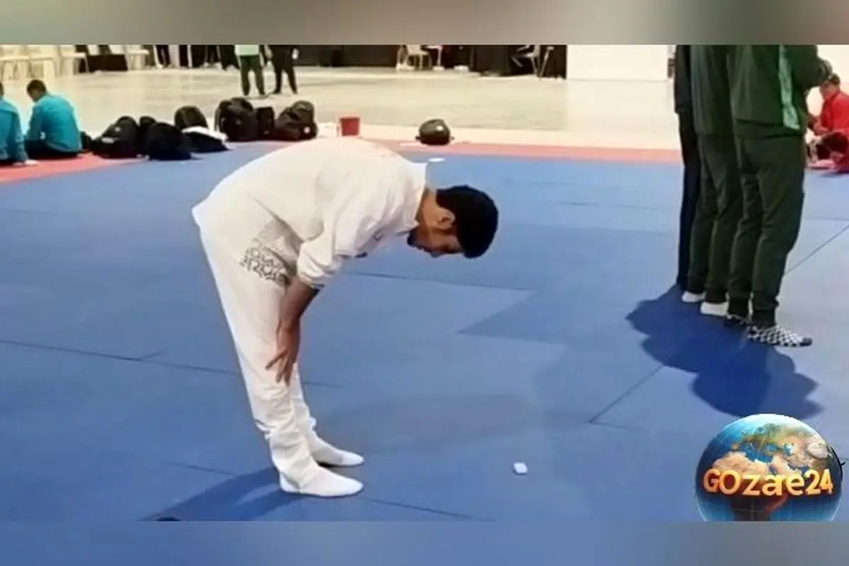 نماز شکر امیرمحمد حاتمیان قهرمان کمسن و سال MMA پس از کسب مدال طلا در بازیهای آسیایی بحرین + فیلم