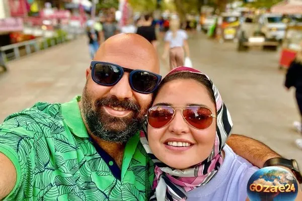 سفر عاشقانه نرگس محمدی و علی اوجی به شیراز و بازدید از تخت جمشید؛ لحظاتی دیدنی در شهر گل و بلبل