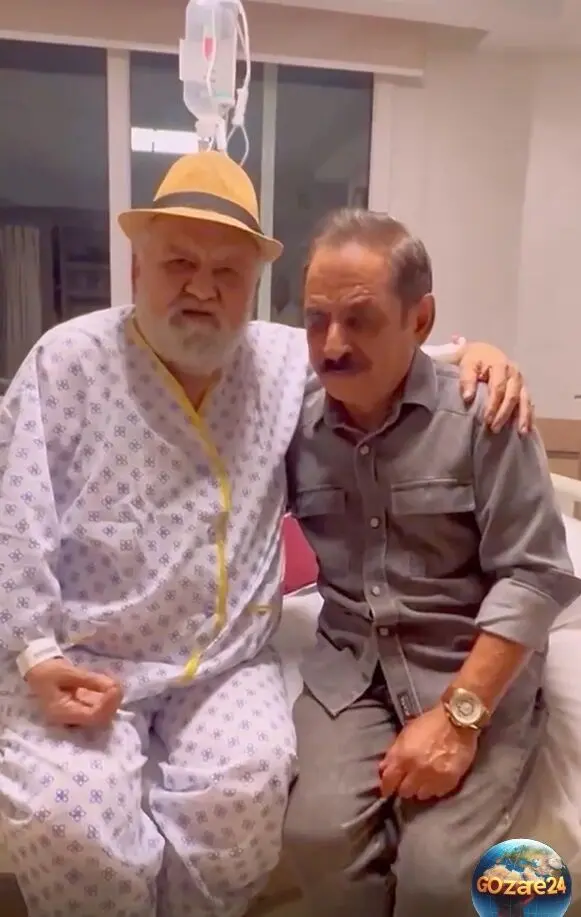 اکبر عبدی پس از سکته مغزی حالش بهتر شد؛ عیادت عمو رشید در بیمارستان و پیام سپاسگزاری