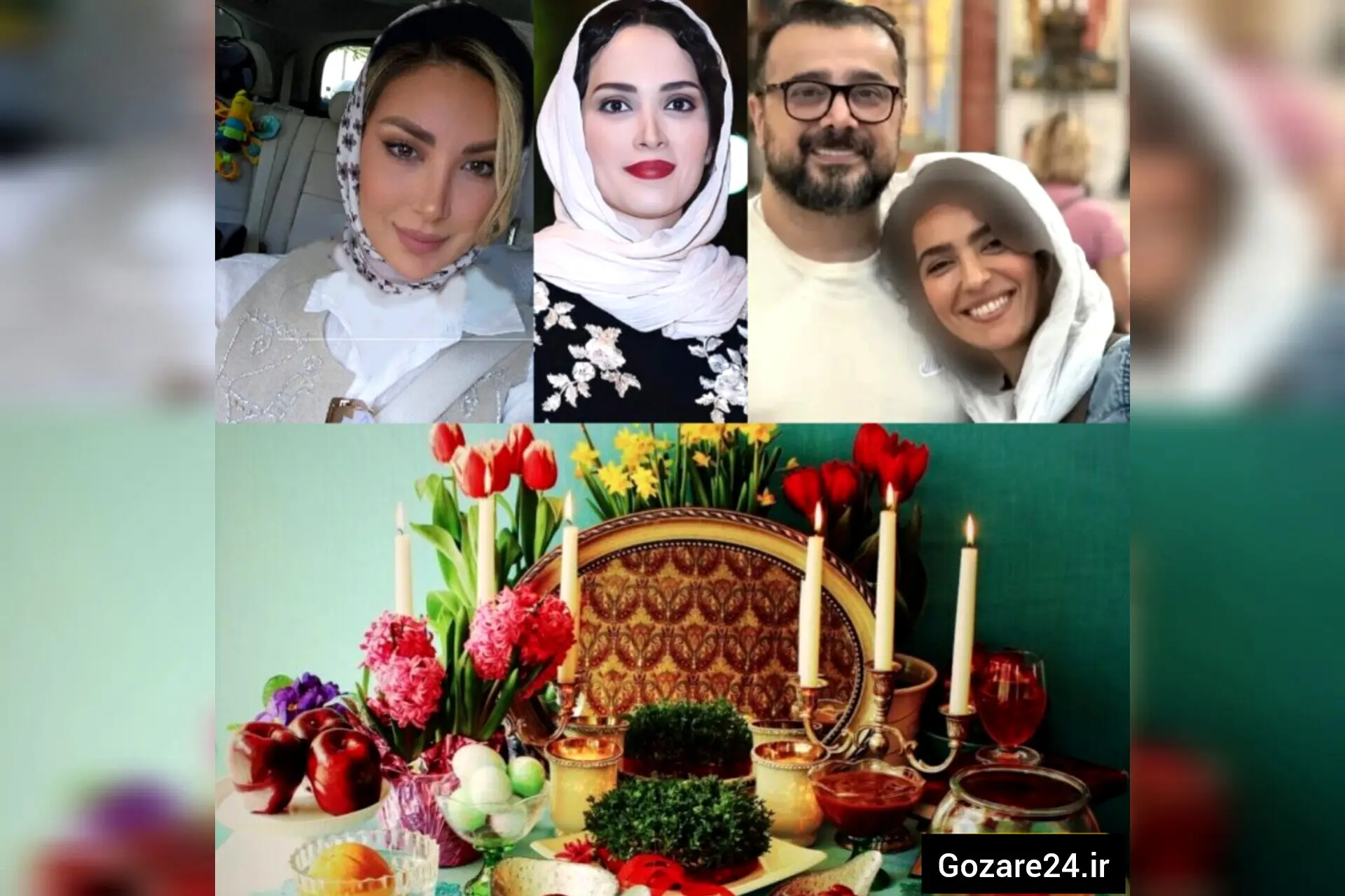 انتخاب و آرایش گل‌های مناسب برای سفره هفت سین به روش سلبریتی ها/از مینا مختاری تا مونا کرمی و بهنوش بختیاری