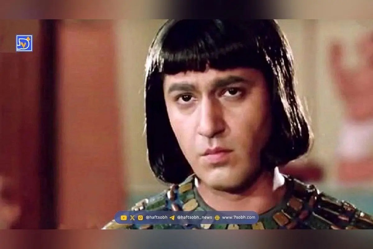 تصویر نادر امیرحسین مدرس در نقش ایناروس یوسف پیامبر در کنار همسرش در سن 55 سالگی