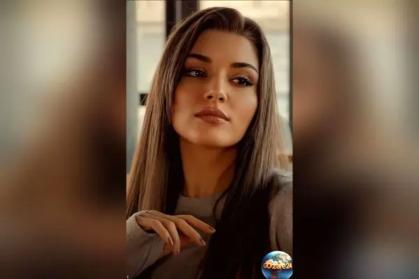 عکس جدید هانده ارچل با لباس اپل دار و استایل دهه شصتی در ترکیب سبک ایرانی و آمریکایی