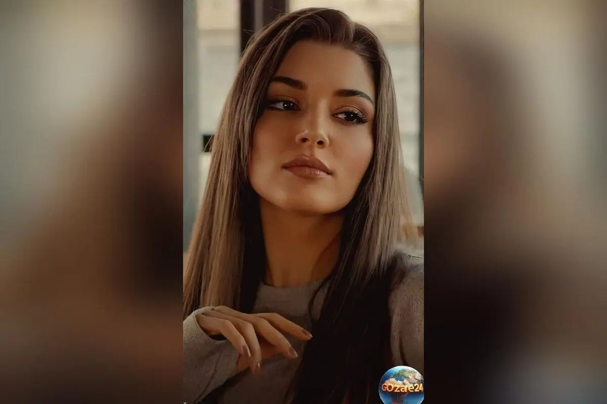 عکس جدید هانده ارچل با لباس اپل دار و استایل دهه شصتی در ترکیب سبک ایرانی و آمریکایی