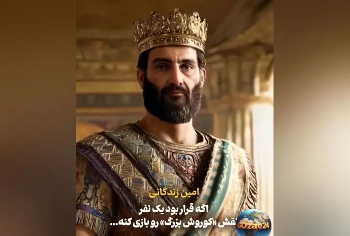 شباهت دیدنی امین زندگانی به کوروش کبیر؛ نظر الیکا عبدالرزاقی درباره نقش همسرش در سریال ساهره