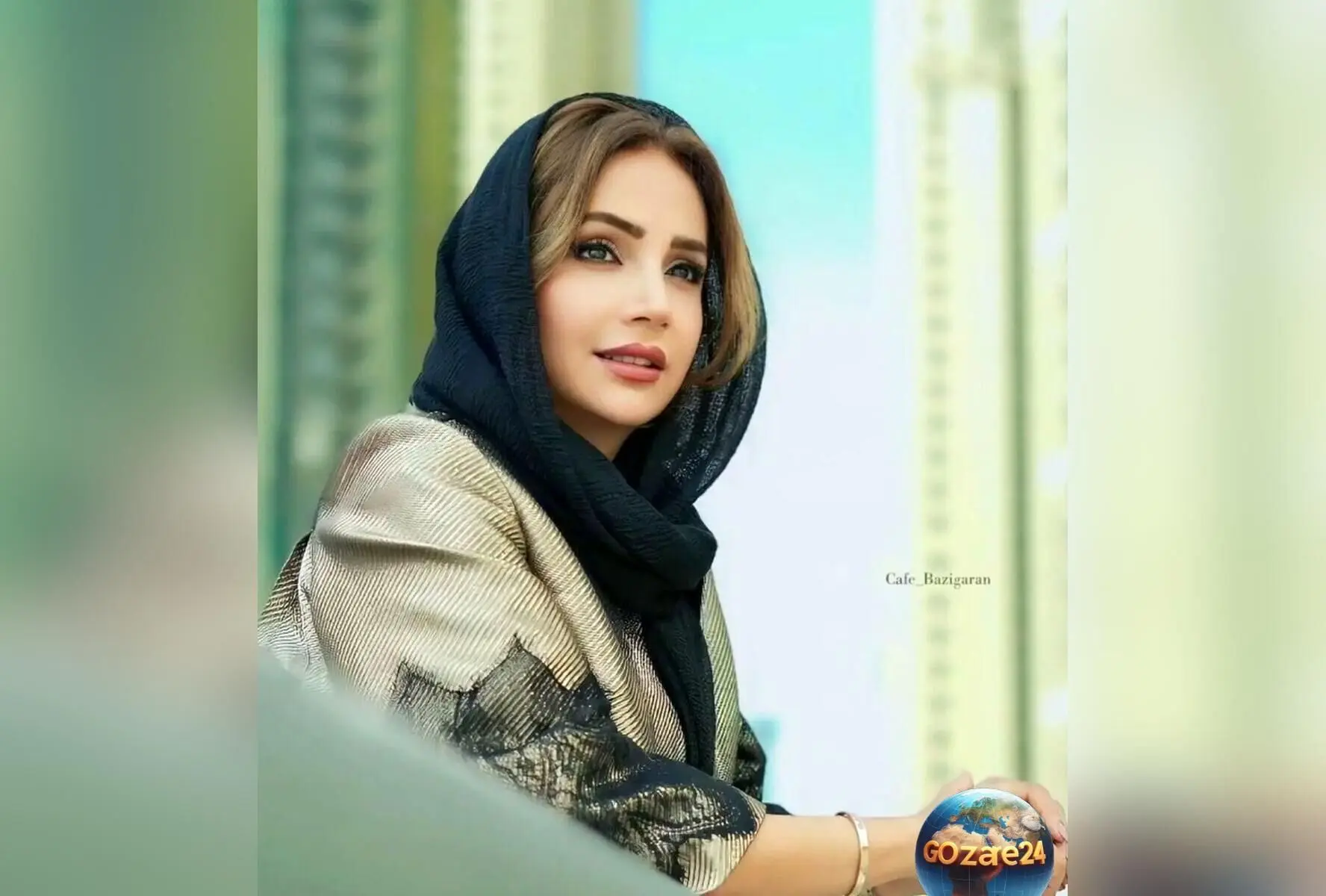 شبنم قلی خانی در شب عاشقانه در رستوران لوکس + مدل مانتو و ژاکارد خاص او