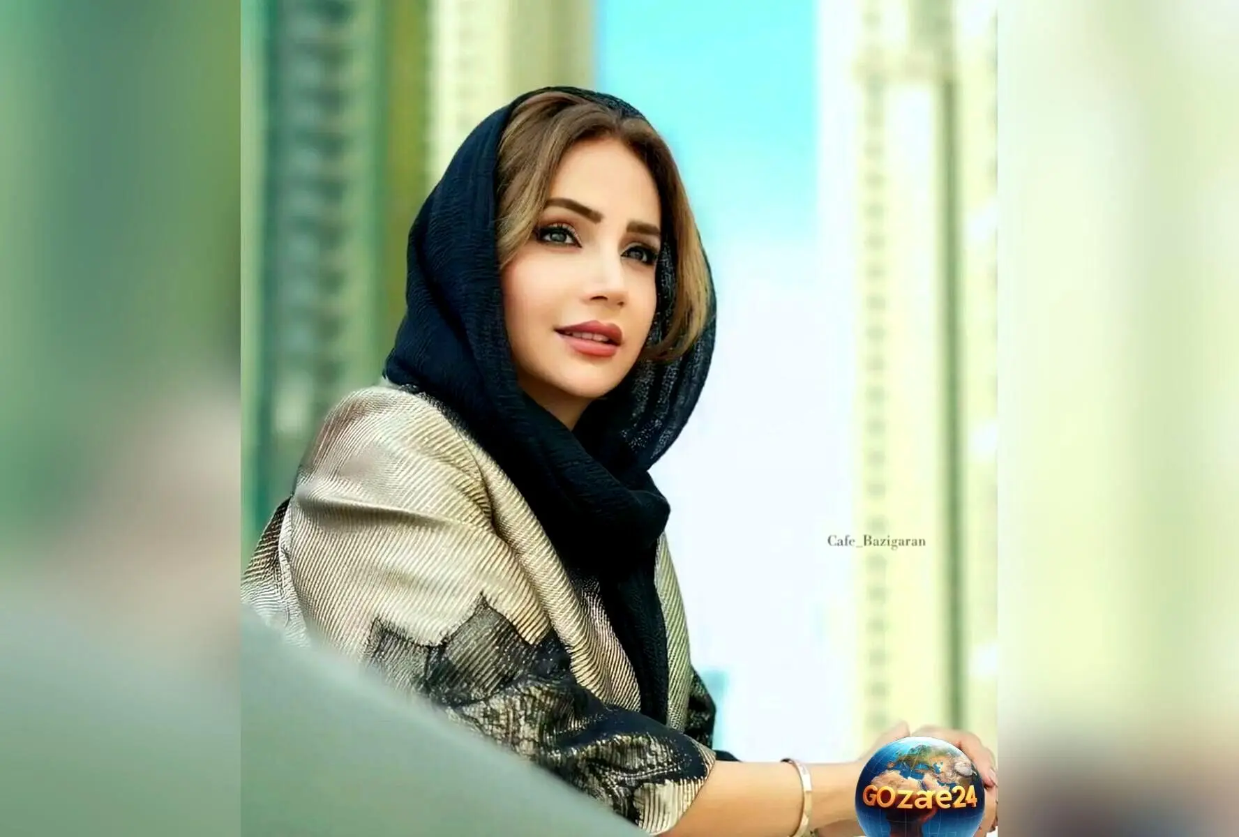 شبنم قلی خانی در شب عاشقانه در رستوران لوکس + مدل مانتو و ژاکارد خاص او