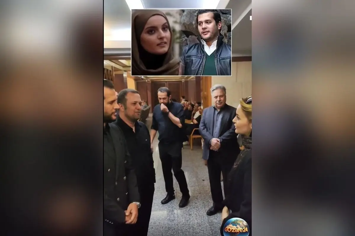 حضور احساسی نیلوفر پارسا در مراسم ختم پدر سیاوش خیرابی و تسلیت مژده لواسانی