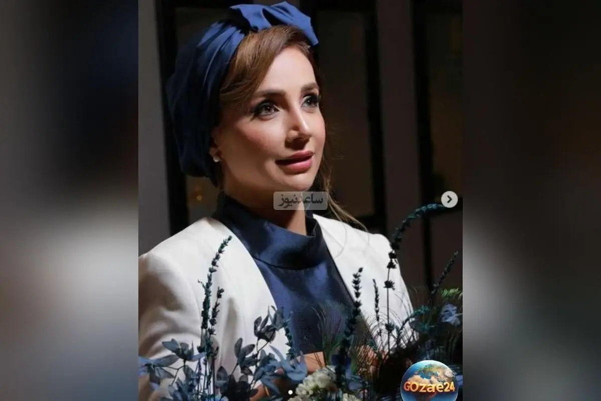 ایده جذاب و سلطنتی پیراهن مجلسی شبنم قلی خانی با ترکیب رنگ آبی و سرمه‌ای + تصاویر برتر