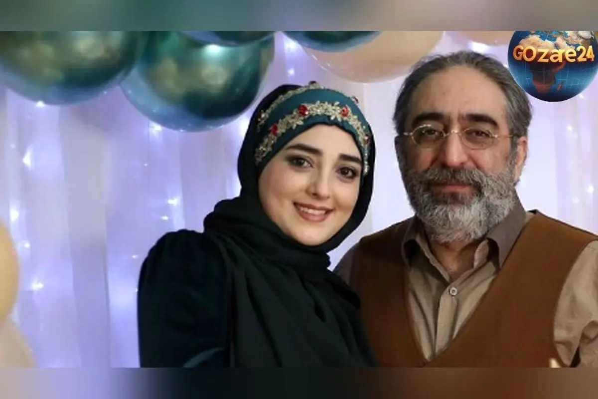 عکس لباس عروس منجق دوزی‌شده ستاره سادات قطبی با طراحی چادر ملی در مراسم عقد