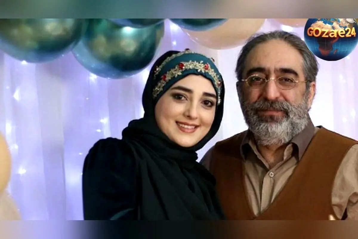 عکس لباس عروس منجق دوزی‌شده ستاره سادات قطبی با طراحی چادر ملی در مراسم عقد