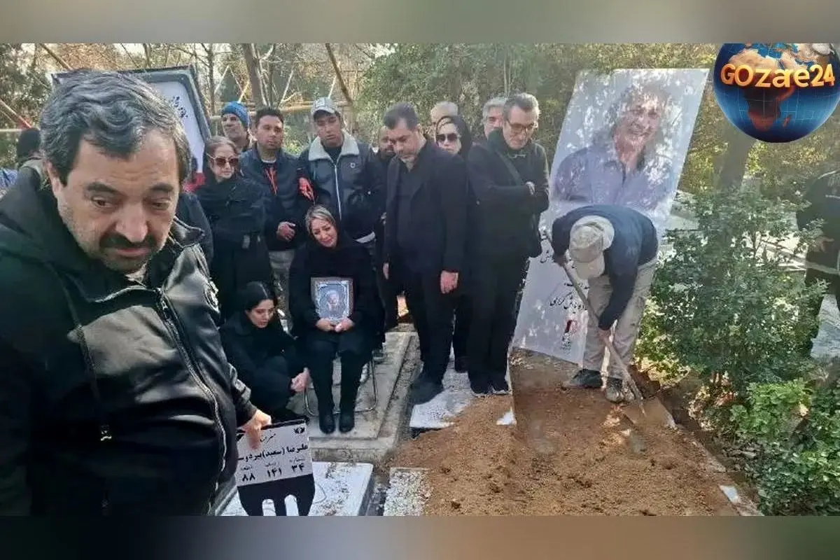 عکس‌ها و لحظات غم‌انگیز خاکسپاری سعید پیردوست با حضور هنرمندان در قطعه هنرمندان بهشت زهرا