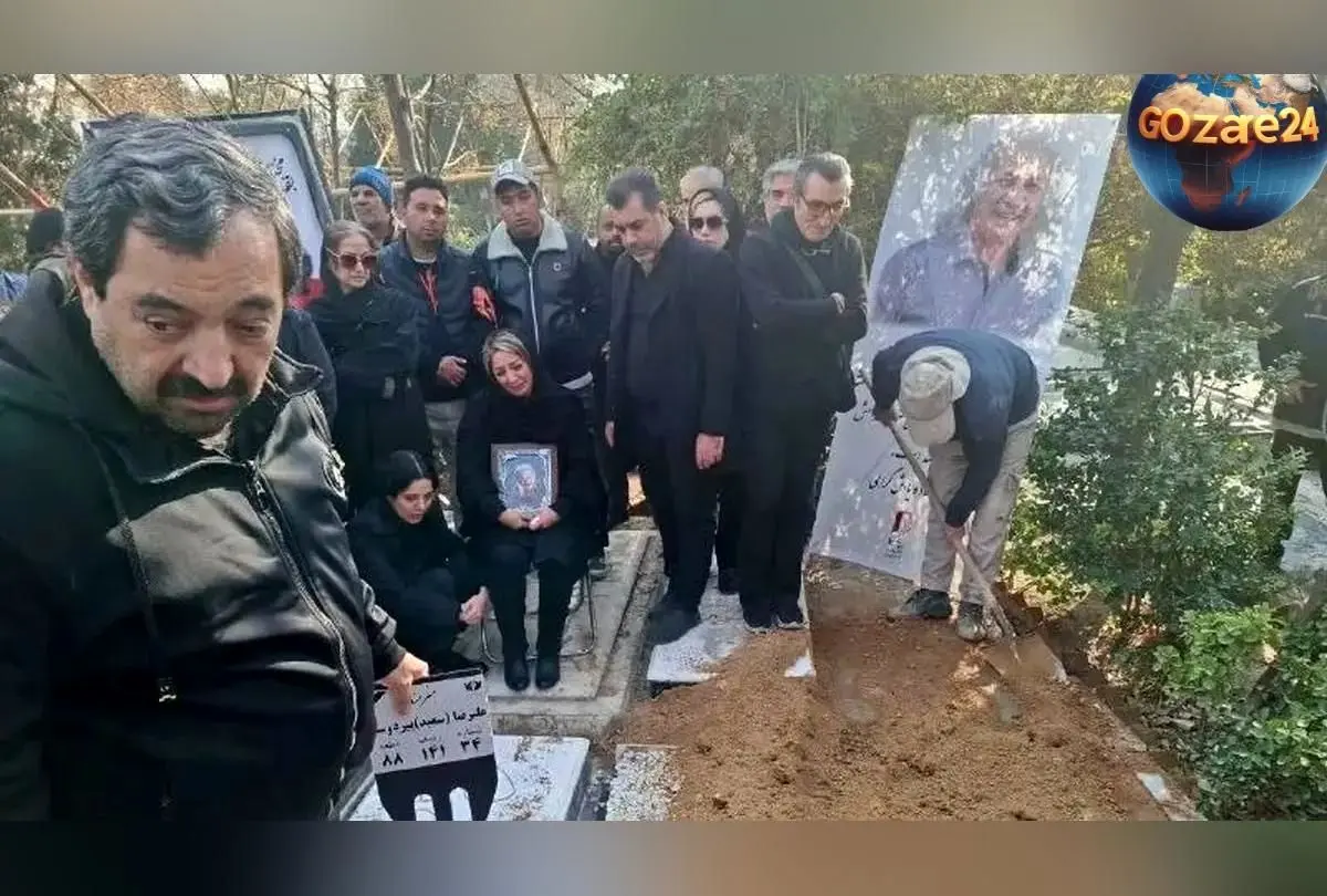 عکس‌ها و لحظات غم‌انگیز خاکسپاری سعید پیردوست با حضور هنرمندان در قطعه هنرمندان بهشت زهرا