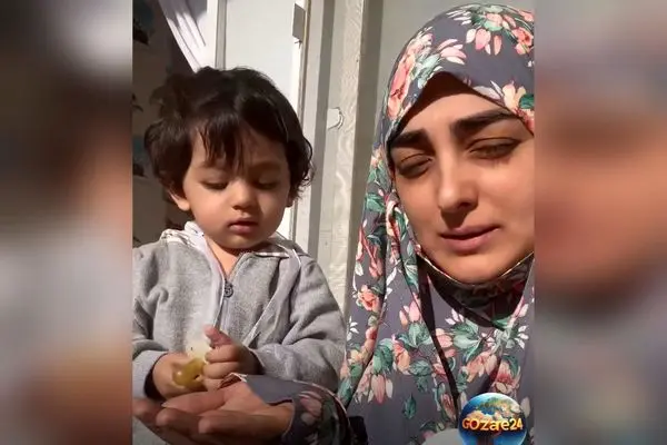 شیطنت بامزه پسر ستاره سادات قطبی در حال نماز + تربیت اسلامی و ایرانی