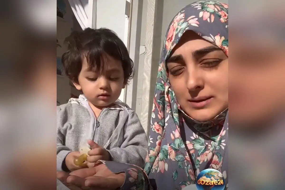 شیطنت بامزه پسر ستاره سادات قطبی در حال نماز + تربیت اسلامی و ایرانی