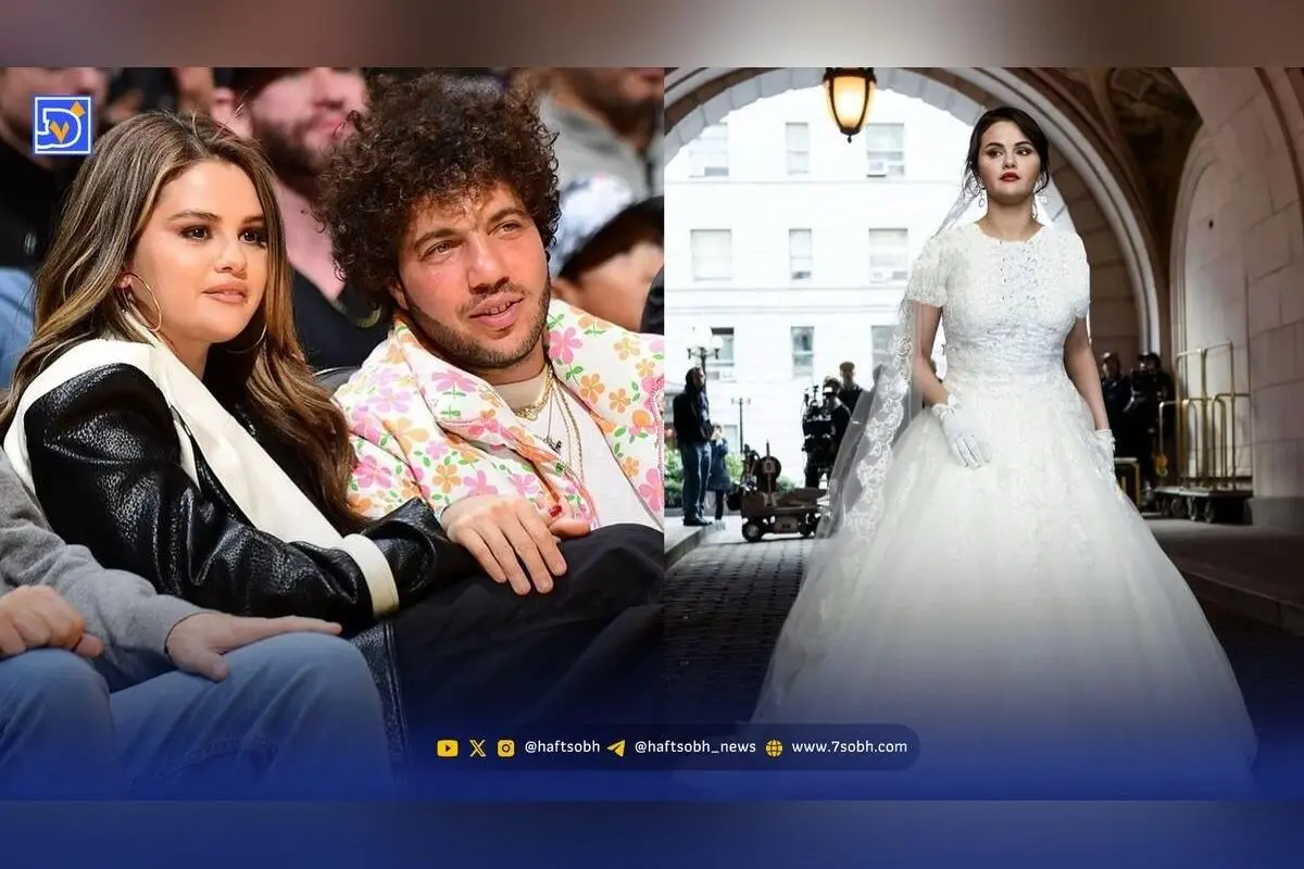 عروسی لاکچری سلنا گومز و بنی بلانکو در کالیفرنیا + عکس‌های خاص و جزئیات لباس عروس و داماد