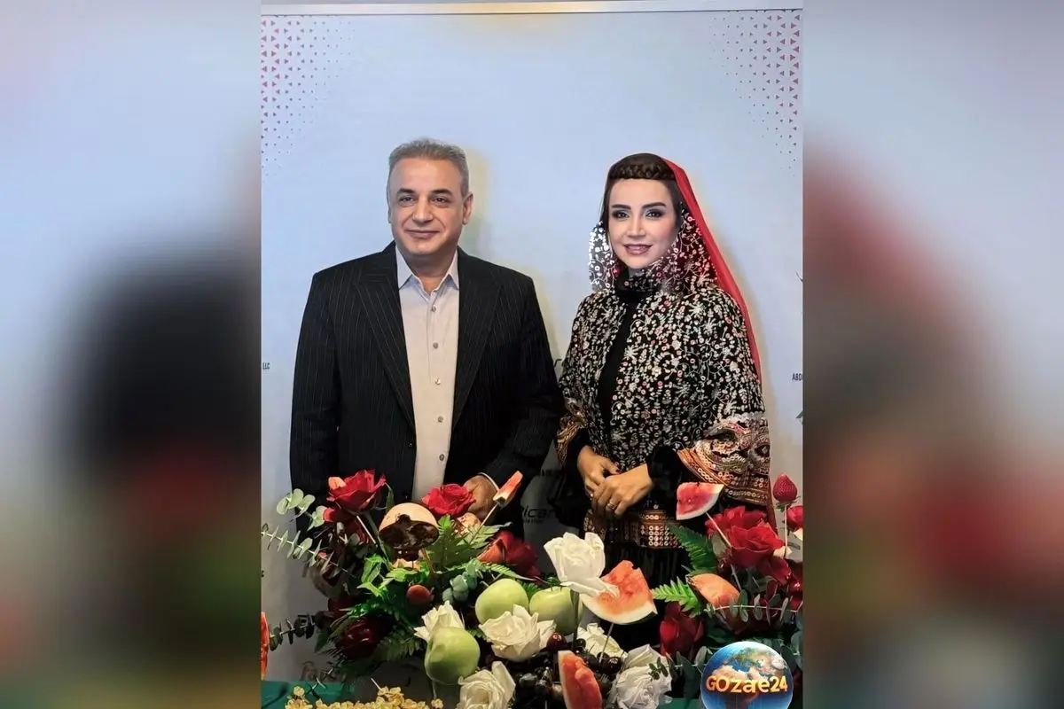 شبنم قلی‌خانی در شب یلدا با چیدمان لوکس در دبی و حضور رشید کاکاوند + تصاویر جذاب